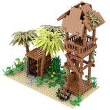 WW2 Japanese Guard tower POW cell battle scene