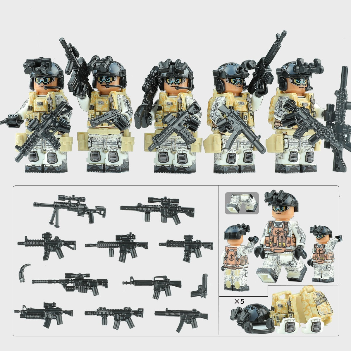 US NSW Navy Seals Winter Warfare Marksman Soldier - [5] FIGURES