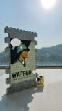 Lego UV print block WW2 German propaganda Poster battle scene moc Germany WWII