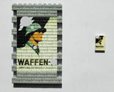 Lego UV print block WW2 German propaganda Poster battle scene moc Germany WWII