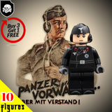 WW2 Nazi German - 3rd SS Panzer Division Totenkopf Tank Crew - [10] FIGURES -