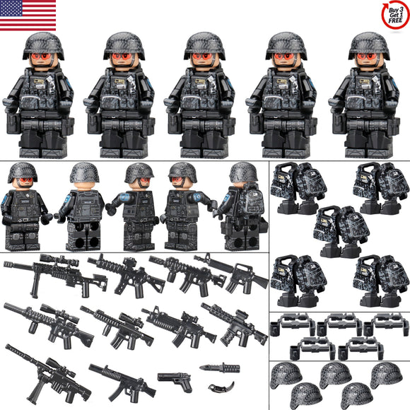 US NYPD SWAT New York City Police - [5] FIGURES w/ weapons