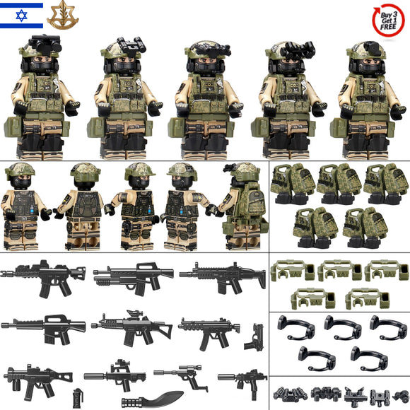 Israel Defense Forces (IDF) Special Force soldier - [5] FIGURES w/ weapons