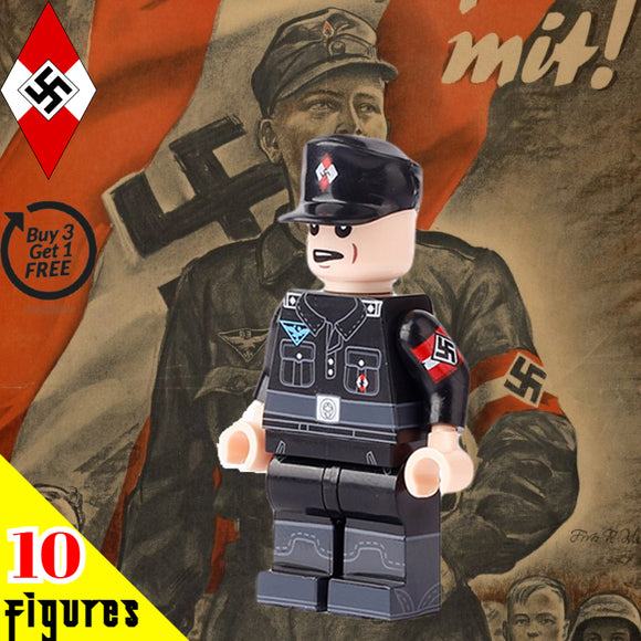 WW2 Nazi German Hitler Youth / Hitlerjugend (HJ) SOLDIER - [10] FIGURES