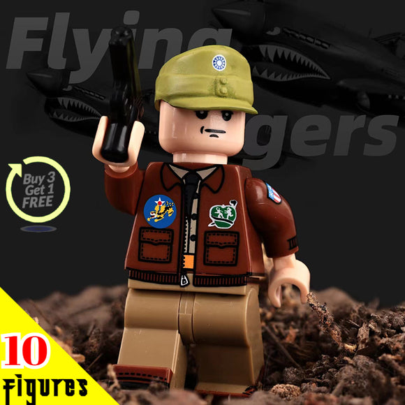 WW2 US Air force - First American Volunteer Group (AVG) of the Republic of China Air Force / Flying Tigers Pilot - [10] figures