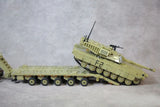 US M1070 HETS Heavy Equipment Transport Semi-Trailer + M1A1 Tank [MOC construction brick toy]