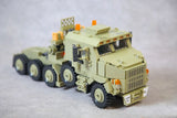 US M1070 HETS Heavy Equipment Transport Semi-Trailer + M1A1 Tank [MOC construction brick toy]