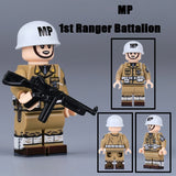 WW2 US Army - 1st Ranger Battalion Military Police Corps soldier - [10] figures w/ M3 SMG