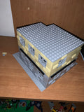 Ruin battle scene - Yellow and Grey House [MOC construction brick toy]