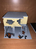 Ruin battle scene - Yellow and Grey House [MOC construction brick toy]