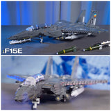 F-15E Strike Eagle fighter [MOC construction brick toy]