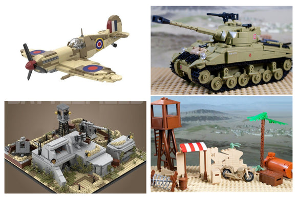 Bundle (British Spitfire + British M4 Sherman firefly + German North Africa Bunker)