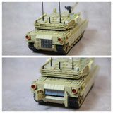 US M1070 HETS Heavy Equipment Transport Semi-Trailer + M1A1 Tank [MOC construction brick toy]