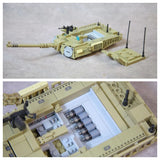 US M1070 HETS Heavy Equipment Transport Semi-Trailer + M1A1 Tank [MOC construction brick toy]