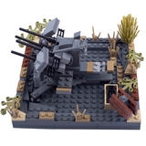 WW2 Flak 38 Gun AA position battle scene [MOC construction brick toy]