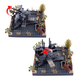 WW2 Flak 38 Gun AA position battle scene [MOC construction brick toy]