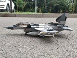 F-16 Fighting Falcon Fighter - Ukrainian Ghost of Kyiv w/ Stand + UV stickers [MOC construction brick toy]