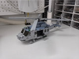 Bell UH-1Y Venom Medium Utility Helicopter - Blue [MOC construction brick toy]