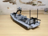 US Navy SEAL Special Ops 11M NSW RHIB Rigid Hull Inflatable Boat [MOC construction brick toy]