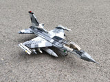 F-16 Fighting Falcon Fighter - Ukrainian Ghost of Kyiv w/ Stand + UV stickers [MOC construction brick toy]