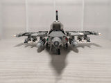 F-16 Fighting Falcon Fighter - Ukrainian Ghost of Kyiv w/ Stand + UV stickers [MOC construction brick toy]