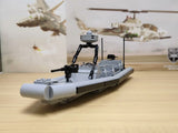 US Navy SEAL Special Ops 11M NSW RHIB Rigid Hull Inflatable Boat [MOC construction brick toy]