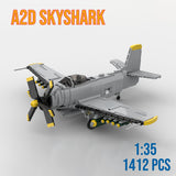 US Navy Douglas A2D Skyshark [MOC construction brick toy]