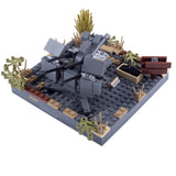 WW2 Flak 38 Gun AA position battle scene [MOC construction brick toy]