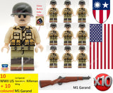 WW2 US 1st Special Operations Wing Rifleman soldier figures w/ M1 Garand -