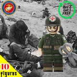 WW2 US Marines Medic soldier - [10] figures -