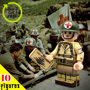 WW2 US Paratrooper Medic soldier - [10] figures -