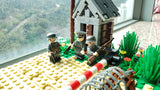 WW2 German Check post Tower Modular Battle Scene - [6] FIGURES w/ Weapons (Wehrmacht Captain & soldiers)