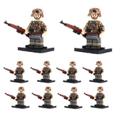 WW2 Nazi German Army -  Waffen SS Autumn Camo soldier - [10] figures w/ G43