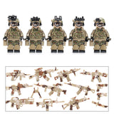 Russian KGB / FSB - Alpha Group (Alfa) Soldier (Black) [5] figures  w/ weapons -