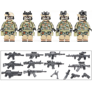 German Army - Kommando Spezialkräfte (KSK) Soldier (Black) [5] figures  w/ weapons -