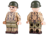 WW2 US Army Ranger Private soldier figures w/ coloured M1919 Browning -