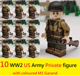 WW2 US Army Private soldier figures w/ M1 Garand -