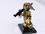 WW2 German Army -  Forest Camo soldier - [10] figures w/ MG42 -