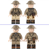 WW2 British Soldier figures + Weapons Set -