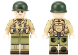 WW2 US Army Ranger Private soldier figures w/ coloured M1919 Browning -