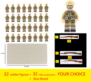 WW2 British Soldier figures (Bulk pack) -